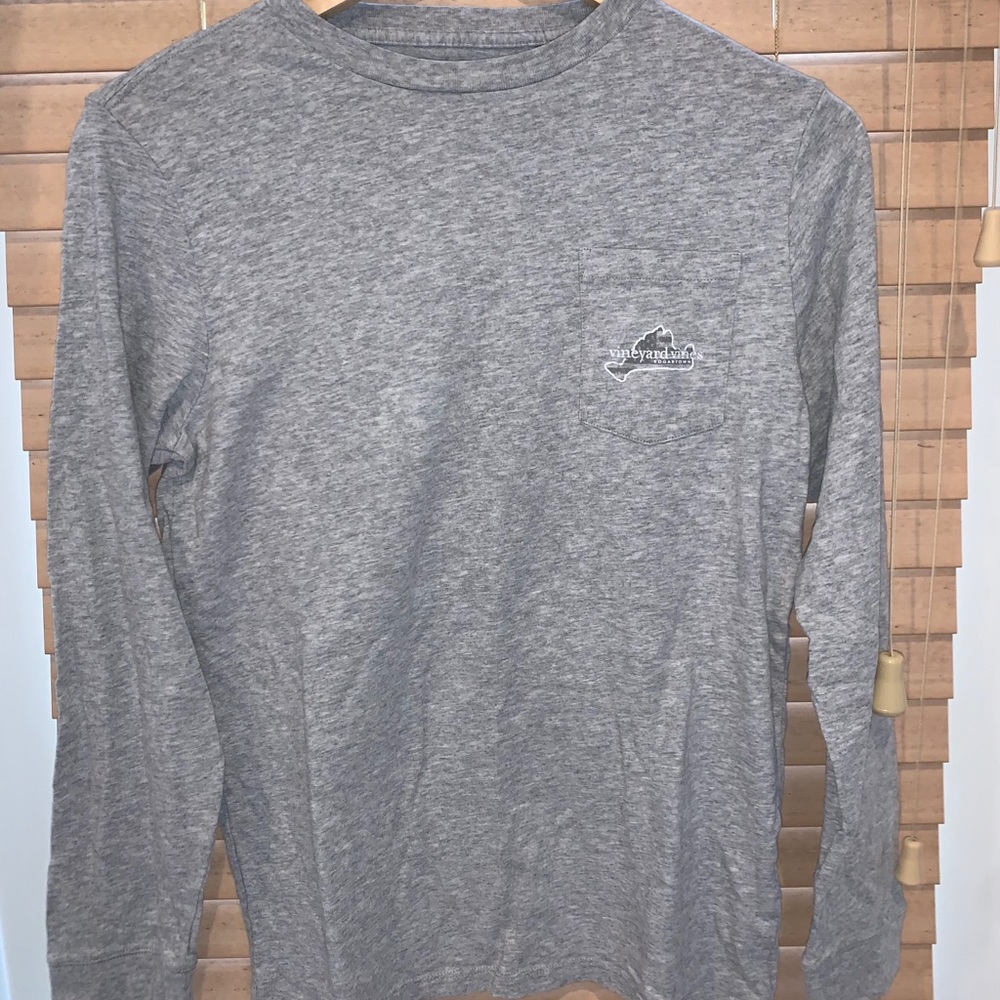 Vineyard Vines Grey Edgartown Long Sleeve Tee